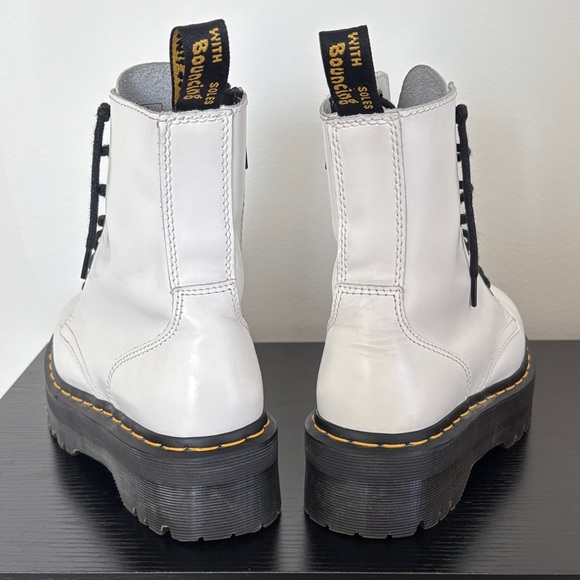 Dr. Martens White Platform Combat Boots - Picture 6 of 9